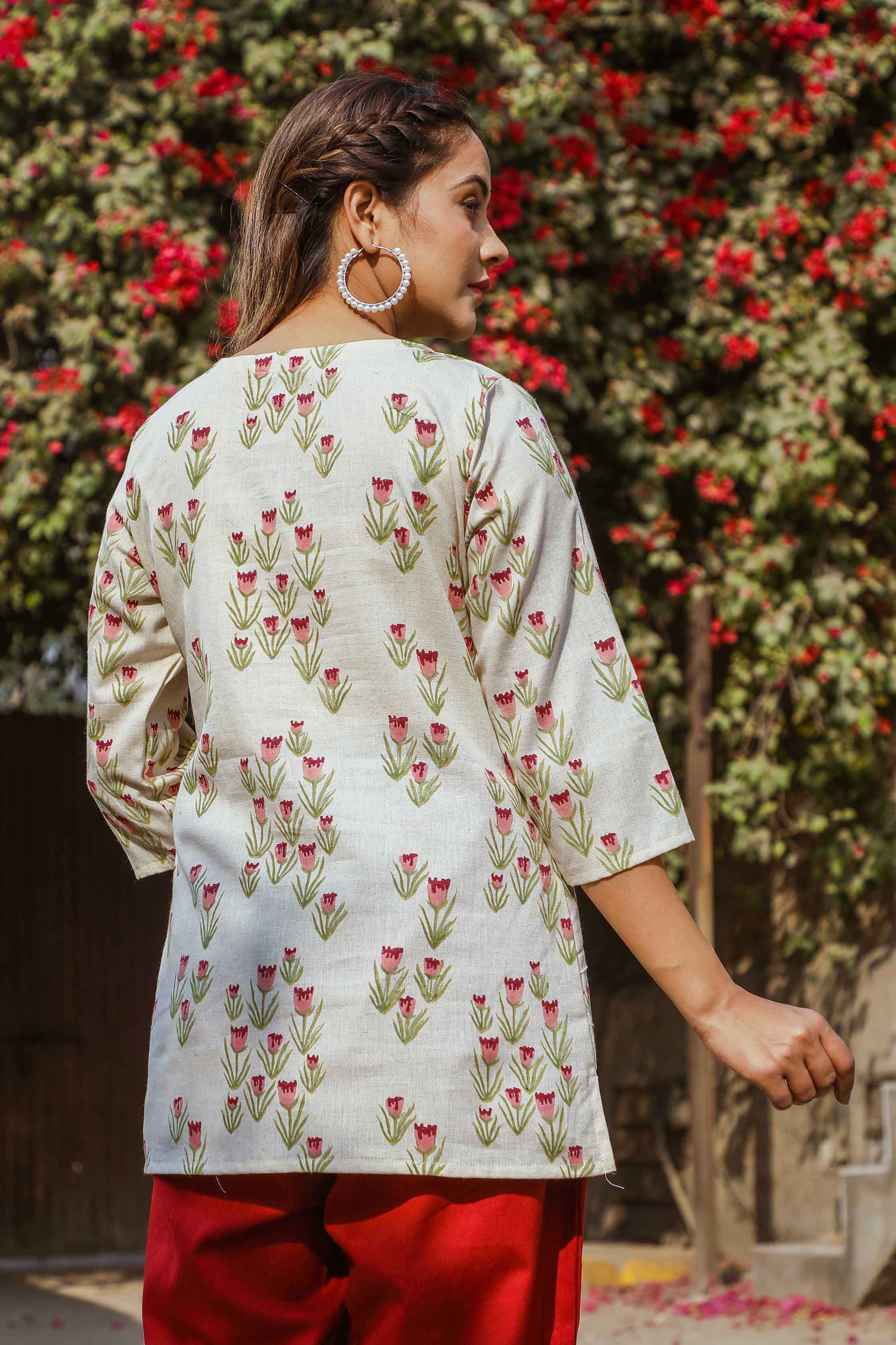 Tulip Hand Block Printed Tunic