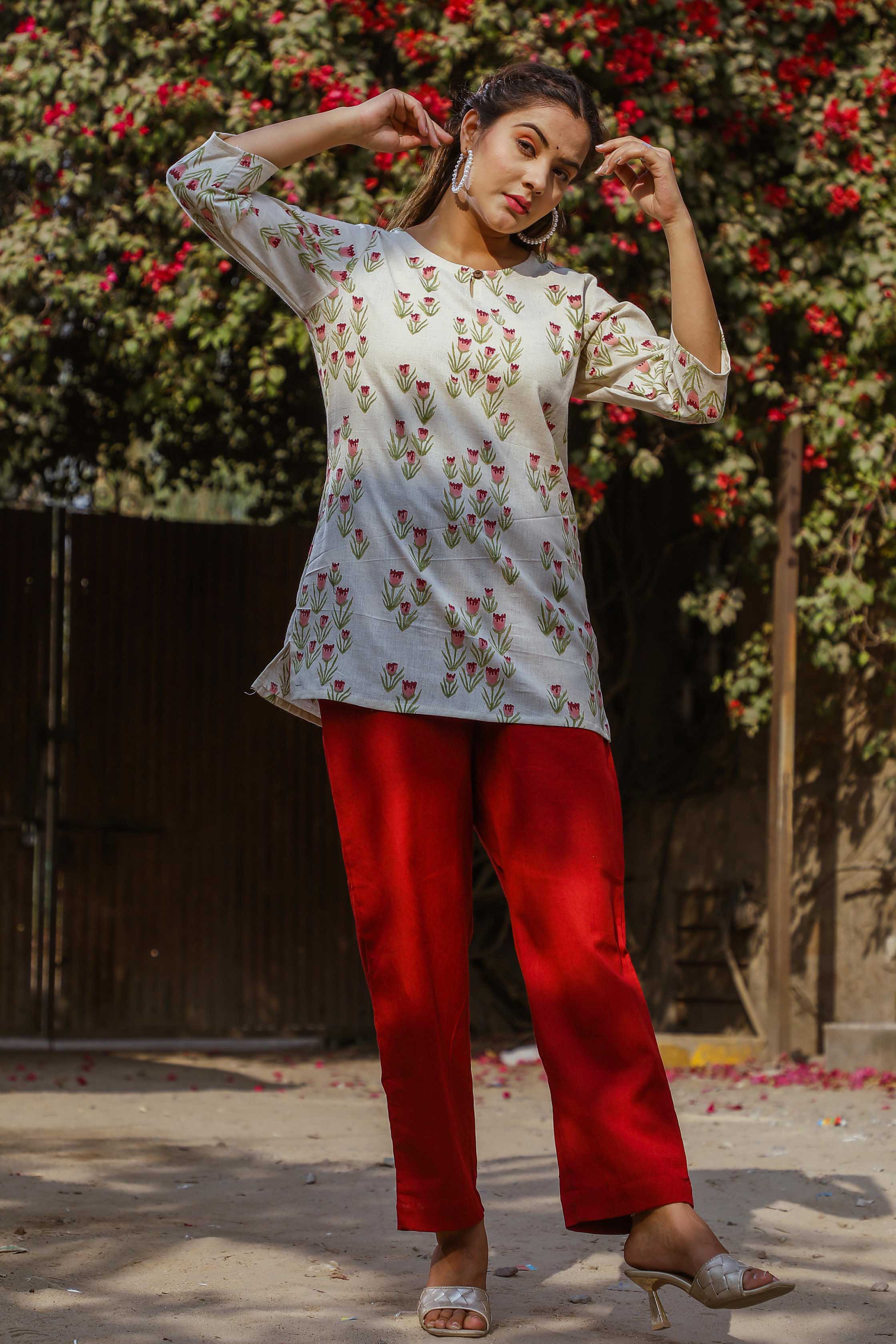 Tulip Hand Block Printed Tunic