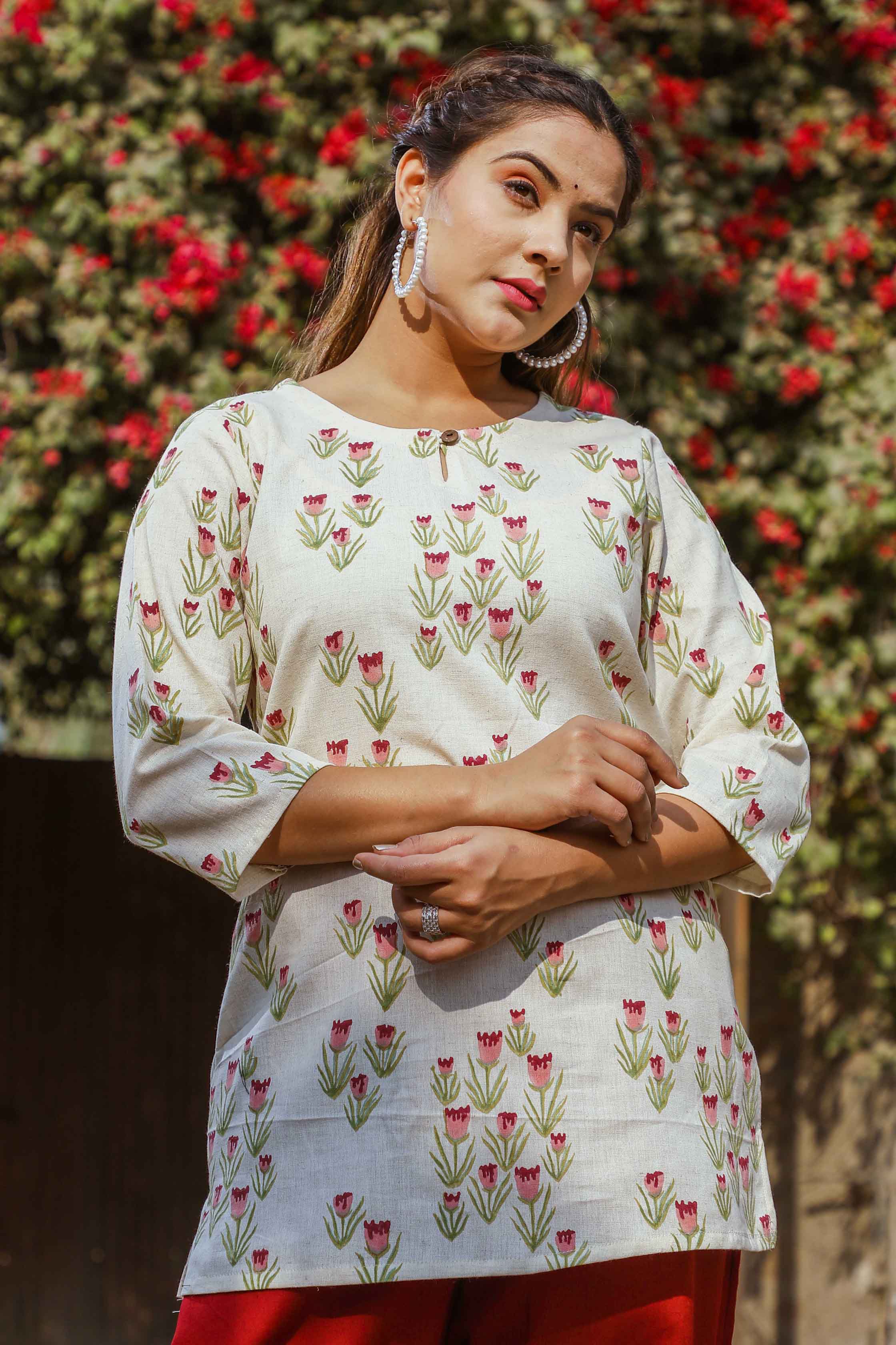 Tulip Hand Block Printed Tunic