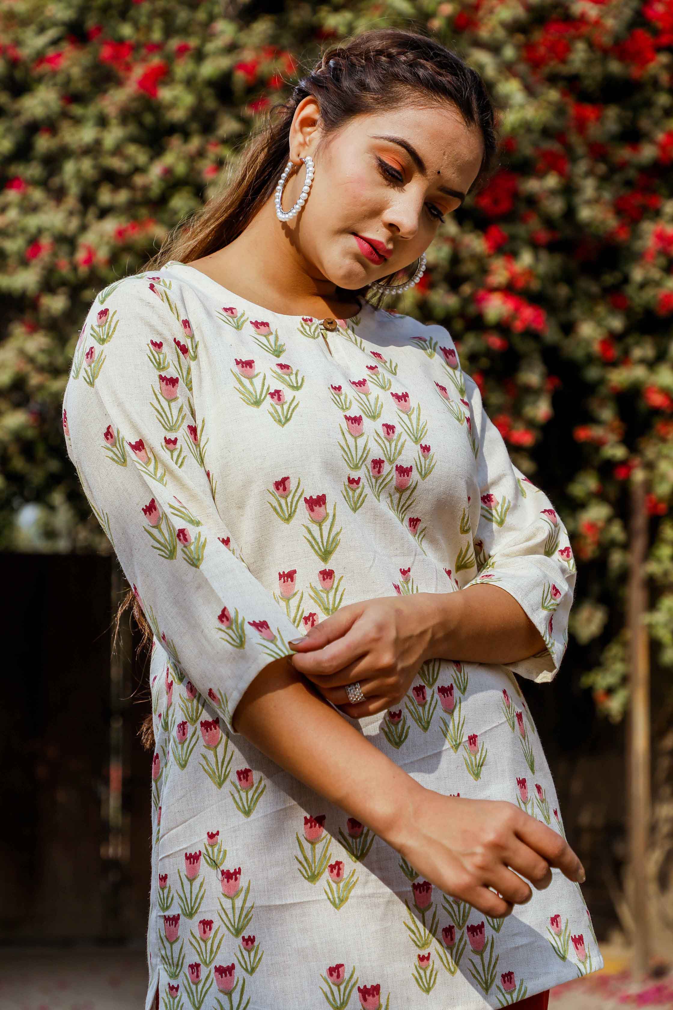 Tulip Hand Block Printed Tunic