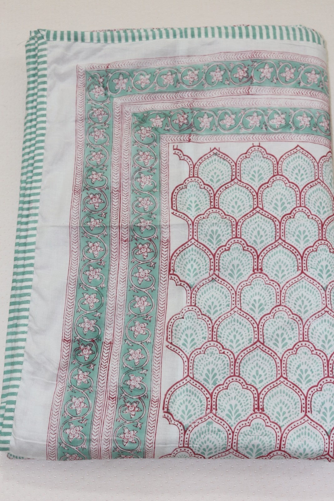 Tomb Jaal Hand Block Printed Cotton Dohar